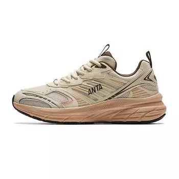 Кроссовки Anta Light Year Retro Running, дышащие, амортизирующие, нескользящие, прочные, с низким верхом, мужские, бежевые, 912425505-2 42.5