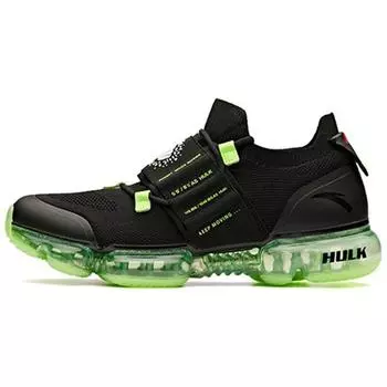 Anta Кроссовки Marvel X Avengers Hulk NASA 60th Slip Non-Slip Прочные Легкие Низкие Кроссовки Мужские Кроссовки Черный Зеленый 91835509-10 42