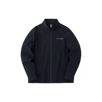 Anta однотонная мужская куртка с воротником-молнией, черная 152331743-2 2XL
