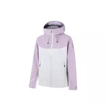 Anta Outdoor Series Свободная дышащая куртка с длинным рукавом на молнии с капюшоном Женские куртки Paper-White Vine-Flower-Purple 162446601-5 L
