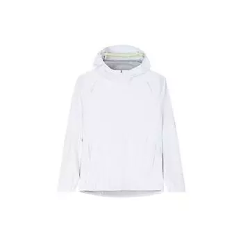 Anta Running Series однотонная спортивная куртка с капюшоном на молнии для женщин, куртки чисто-белого цвета 162425607-1 2XL