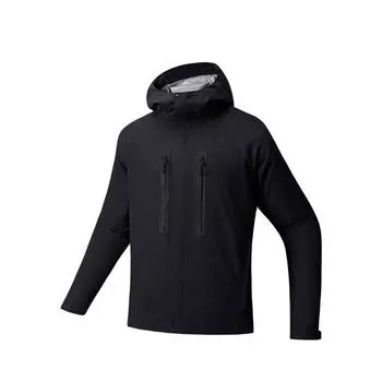 Anta Серия Outdoor Простая куртка с жестким верхом Универсальная Свободного кроя С капюшоном Однотонная Ветрозащитная Защита от УФ-лучей Дышащая Водонепроницаемая Куртка 952536601-3 S