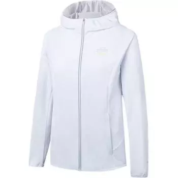 Anta Серия Running Woven Sports с капюшоном на молнии с длинным рукавом ветровка женская верхняя одежда чисто-белый 162435607-3 M