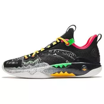 Кроссовки Anta Shock Wave 5 Pro Kyrie Irving Speed мужские черные зеленые желтые 112411111S-6 39