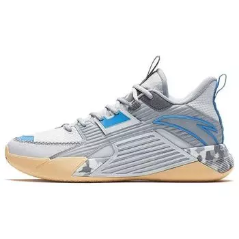 Anta Speedy 3 удобные универсальные прочные дышащие баскетбольные кроссовки среднего размера мужские кроссовки серо-синие 112341604-8 44.5