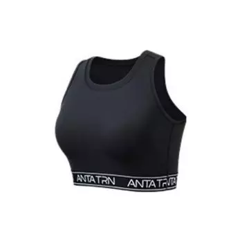Anta Спортивный бюстгальтер Comprehensive Training Series с двумя бретелями, черное женское нижнее белье 962327110-2 XS