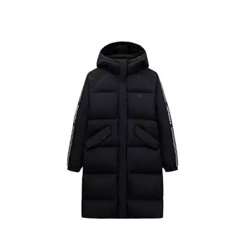 Anta Sports Lifestyle Series однотонная куртка с капюшоном и логотипом женская верхняя одежда черного цвета 962348904-4 2XL