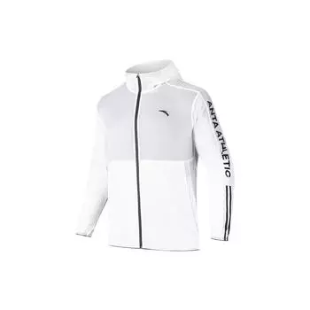 Anta SS22 Легкая тканая куртка в полоску с капюшоном Мужская куртка Белоснежная 152227609-1 L