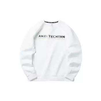 Anta Толстовка-пуловер Comprehensive Training Series с круглым вырезом и буквами, мужская толстовка Pure-White 152217712-1 XXXL