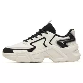 Anta Удобные нескользящие износостойкие низкие женские кроссовки Dad Shoes белые черные 122318886-1 36