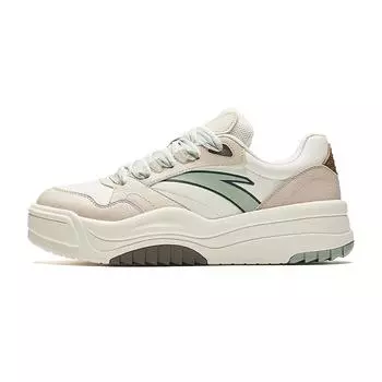 Anta Wave Shoes 2 модные универсальные прочные низкие кроссовки для скейтбординга, увеличивающие рост, мужские кроссовки белого и зеленого цвета 912438016-7 42