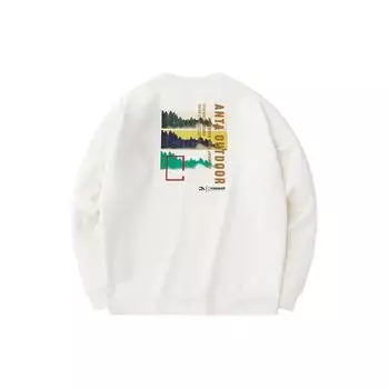 Anta X National Geographic Outdoor Series Графический принт Толстовка с круглым вырезом Мужская толстовка Stone-White 152416706-1 S