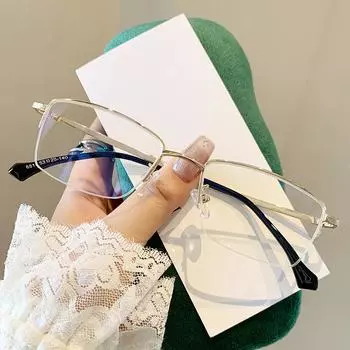 Anti-Blue Light Black Half-Frame Frame 8816 Square Frame Retro Myopia Glasses Frame Men S Mixed Batch anti-blue glasses