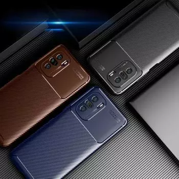 Защитный чехол для мобильного телефона Xiaomi F3 POCO Redmi K40/K40Pro с силиконовым узором и углеродным волокном