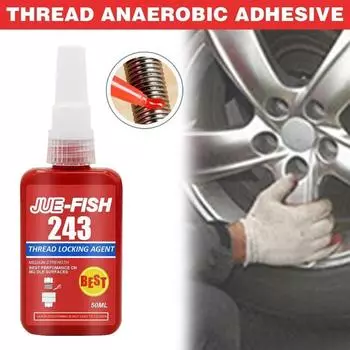 Anti-loosening Locking Adhesive Sealant 50ml 243 Thread Lock Blue Bolt Stud Fast Fix Screw Glue Nut Compound Caulk Adhesives бежевый