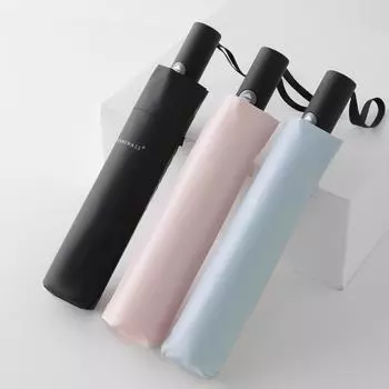 Anti-rebound Safe Automatic Umbrella for Women, Summer UV Protection Sun Umbrella Windproof, 420T Outdoor Folding Rain Umbrella синий