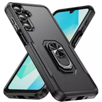 Anti-slip Protection Fitted Case for Samsung Galaxy S25 Plus S24 Ultra FE 5G Kickstand Cover for Samsung S25 for Galaxy S25 чёрный