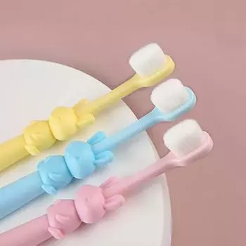 Антибактериальная детская зубная щетка Good Cleaning для детей, средство для ухода за полостью рта, микро-нано-детская зубная щетка pink-1