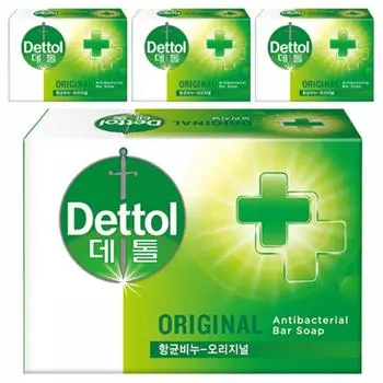 Антибактериальное мыло Dettol оригинальное, 100 г, 4 шт.