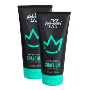 Антибактериальный гель для бритья King of Shave, 175 мл, 2 шт.