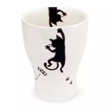 Античайная чашка Black Cat Hasami Ware Kobo Sho Сделано в Японии J-kitchens ~