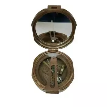 Антикварный 3-дюймовый латунный морской компас Stanley London Brunton Compass с деревянной коробкой