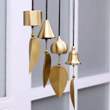 Antique Wind Chime Copper Yard Garden Outdoor Living Decoration Metal Wind Chimes Outdoor Chinese Oriental Lucky Metal Win