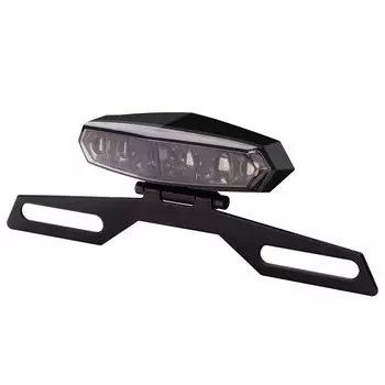 Aoling Motorcycle Brake Lamp Red Position Light White Motorcycle Tail Lamp Rear Light Bike Stop Lamp Small Single Item 18CM smoke