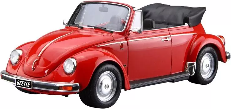 AOSHIMA 124 Модель автомобиля серии № 75 Volkswagen 15ADK Beetle 1303S Cabriolet 1975 Пластиковая модель