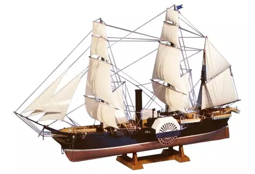 AOSHIMA Большой парусный корабль Black Ship Susquehanna No.10 1/150