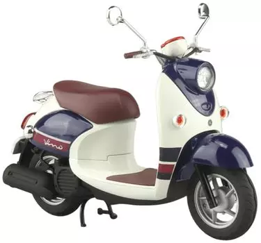 Aoshima Bunka Kyozai Scale The Bike Series 60 Yamaha Vino Dark Grayish Blue Metallic A Blue Beige Plastic Model Kit 1/12 No. 13 (Motorcycle)