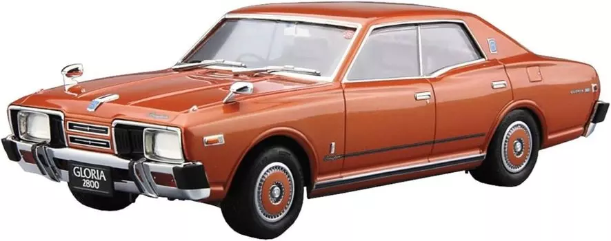 Aoshima Bunka Kyozaisha 124 Модель автомобиля серии № 53 Nissan P332 CedricGloria 4HT2800 Brougham 78 Пластиковая модель (Машина)