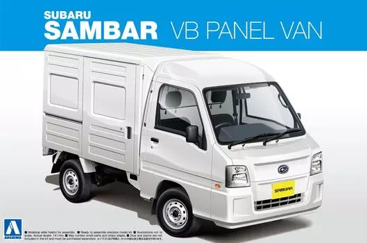 Aoshima Bunka Kyozaisha 124 The Best Car GT Series No.81 Subaru 12 Sambar Truck VB Panel Van Plastic Model