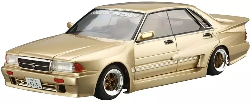 Aoshima Bunka Kyozaisha 124 The High Socar Series No.2 Nissan Y31 Sedoguro Пластиковая модель Литье Цвет