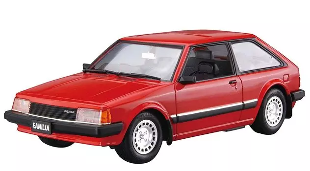 Aoshima Bunka Kyozaisha Модель автомобиля серии Mazda BD Familia XG 1980 года, пластиковая модель 1/24 № 80