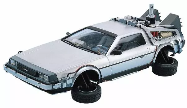 Aoshima Bunka Kyozaisha Movie Mecha Series Back to Future Part II Time Machine Пластиковая модель 1/24 BT-02 белый