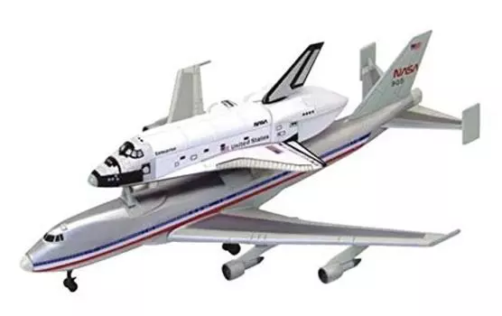 Aoshima Bunka Kyozaisha Skynet 3D Puzzle 4D VISION Space № 4 Space Shuttle & 747 1450 Scale Painted Puzzle