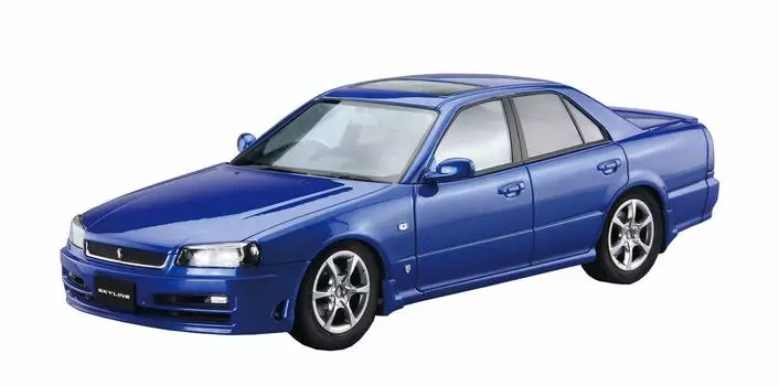 Aoshima Bunka Kyozaisha The Model Car Series Nissan ER34 Skyline 25GT TURBO 2001 Пластиковая модель 1/24 № 88