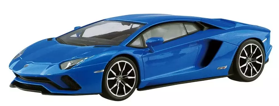 Aoshima Bunka Kyozaisha The Snap Kit Series Lamborghini Aventador S Пластиковая модель жемчужно-синего цвета 1/32 с цветовой кодировкой 12-E