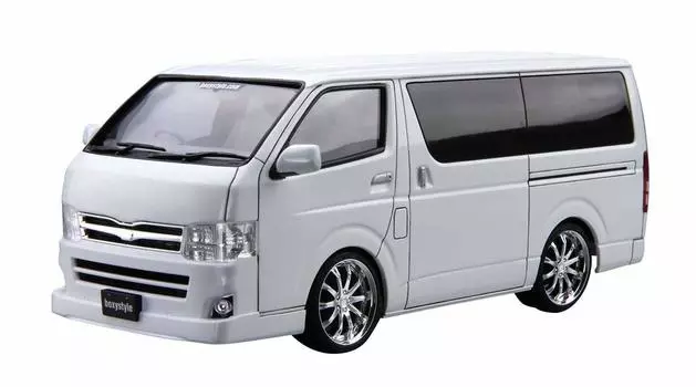 Aoshima Bunka Kyozaisha The Tuned Car Series boxystyle TRH200V Hiace Super GL 2010 Пластиковая модель 1/24 № 3 (Toyota)