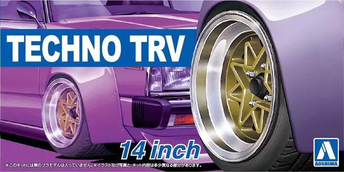 Aoshima Bunka Kyozaisha The Tuned Parts Series Techno TRV 14 дюймов пластиковые детали модели 1/24 № 53