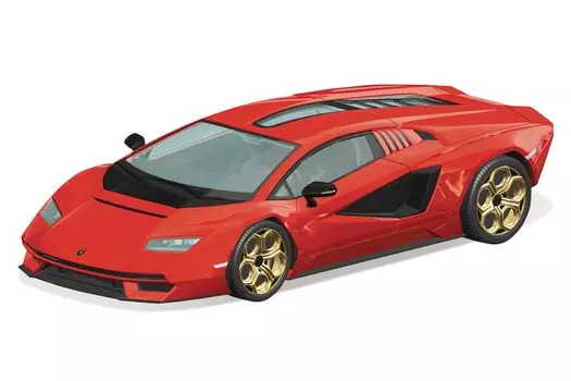 AOSHIMA The Snap Kit Series Lamborghini Countach LPI Red Пластиковая модель 1/32 800-4 Цветовая кодировка 19-B