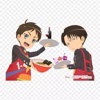 Aot Junior High Ereri официальный арт Эрен Йегер клипсы для одежды большие аниме нашивки теплопередача виниловая наклейка железные переводные картинки для одежды
