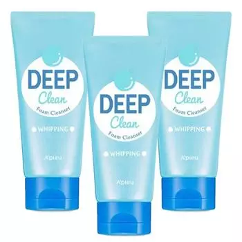 APIEU Deep Clean Пенка для умывания, взбивающаяся, 130 мл, 3 шт.