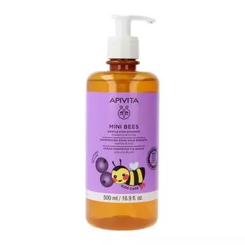 Детский шампунь Apivita Mini Bees черника и мед 500 мл
