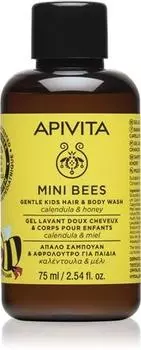 Apivita Mini Bees Gentle Kids Шампунь для волос и тела «Календула и мед» для детских волос и тела TU прозрачный
