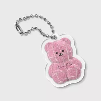 Appearf Сетка Мех Coby-Pink (Брелок для ключей), популярная фраза в Корее key ring