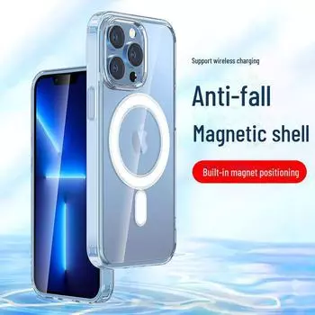 Apple iPhone 14 Pro Max Transparent Magnetic Wireless Protective Case with Large Opening iPhone 12 (6.1 inches)