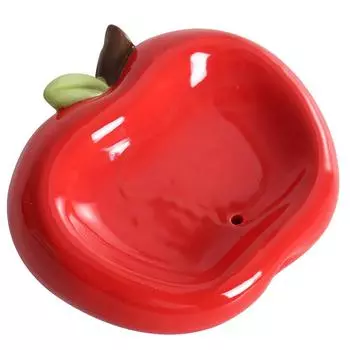 Apple Soap Box - Apple Ceramic Soap Box Household Wash Table Drain Soap Soap Dish Wind Light Luxury Creative Perforation-free none