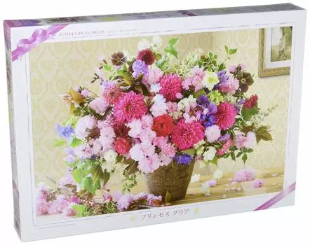 APPLEONE 1000 элементов пазла Flower Princess Dahlia 50 x 75 см Сделано в Японии В комплект входят клей и губка Сервисная карточка 1000-834